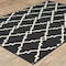 Homeroots 9 x 13 ft. Black & Ivory Trellis Indoor & Outdoor Area Rug 389537 - alternate 3